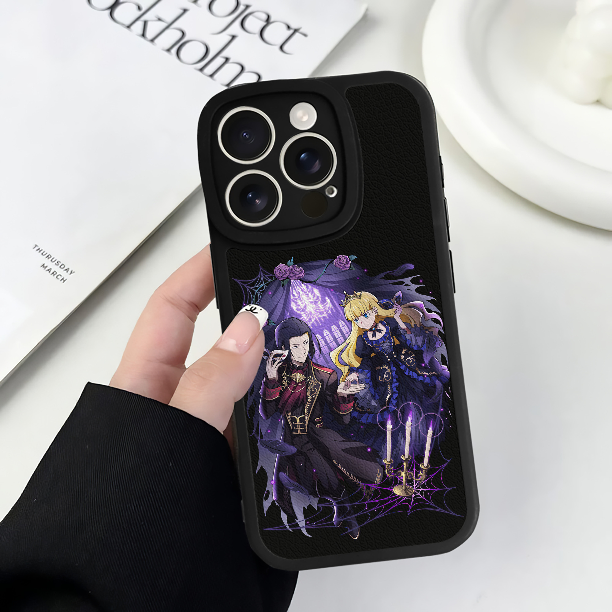（画像用） 文豪ストレイドッグス Bungo Stray Dogs 【iPhone 16シリーズ対応】シリコンスマホケース（レザー調） 材質：シリコン